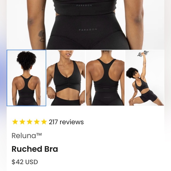 NWOT PARAGON Reluna sports bra - Picture 6 of 6